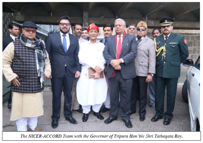 The NICER-ACCORD Team with the Governor of Tripura Hon’ble Shri Tathagata Roy.